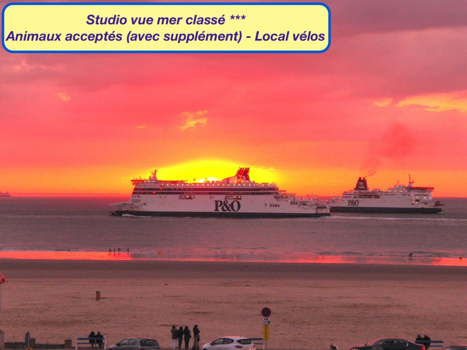Studio A La Plage - Vue Mer Calais Buitenkant foto